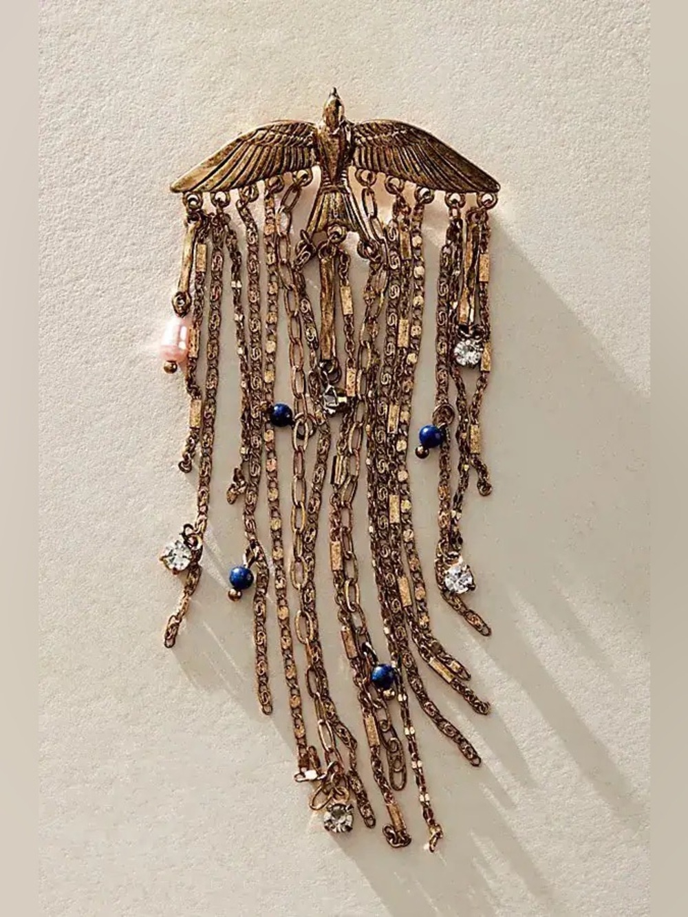 Free People Cresta Dangle Brooch Gold
